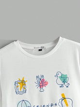 Women's Casual Loose Crew Neck Short Sleeve T-Shirt, Summer,Graphic Tee
